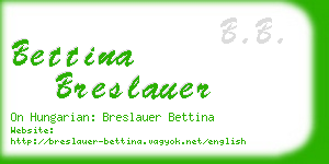 bettina breslauer business card